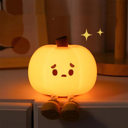 Halloween Pumpkin Night Light Soft Silicone Lamp