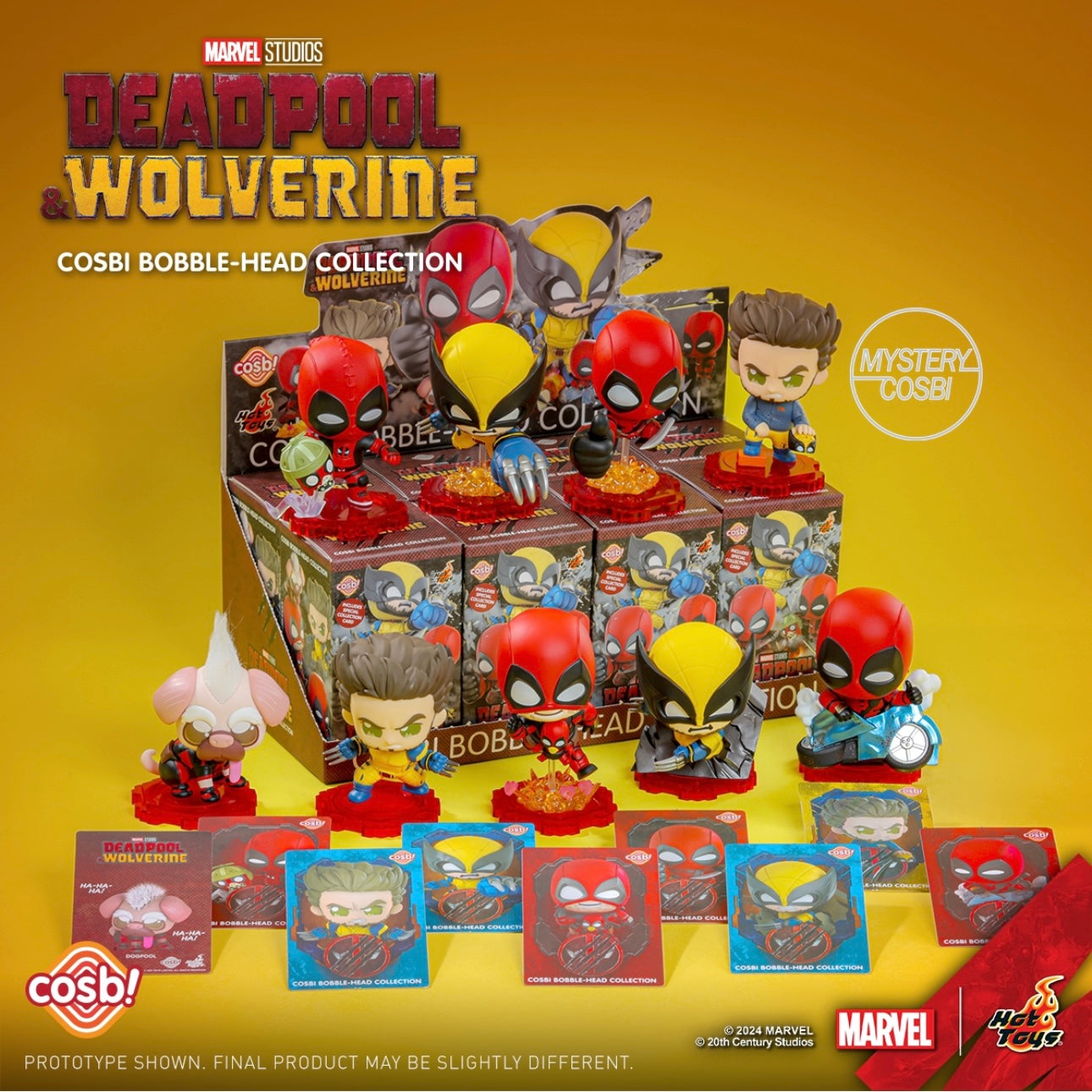 Hottoys Cosbi Deadpool & Wolverine Bobble Head Collection Blind Box