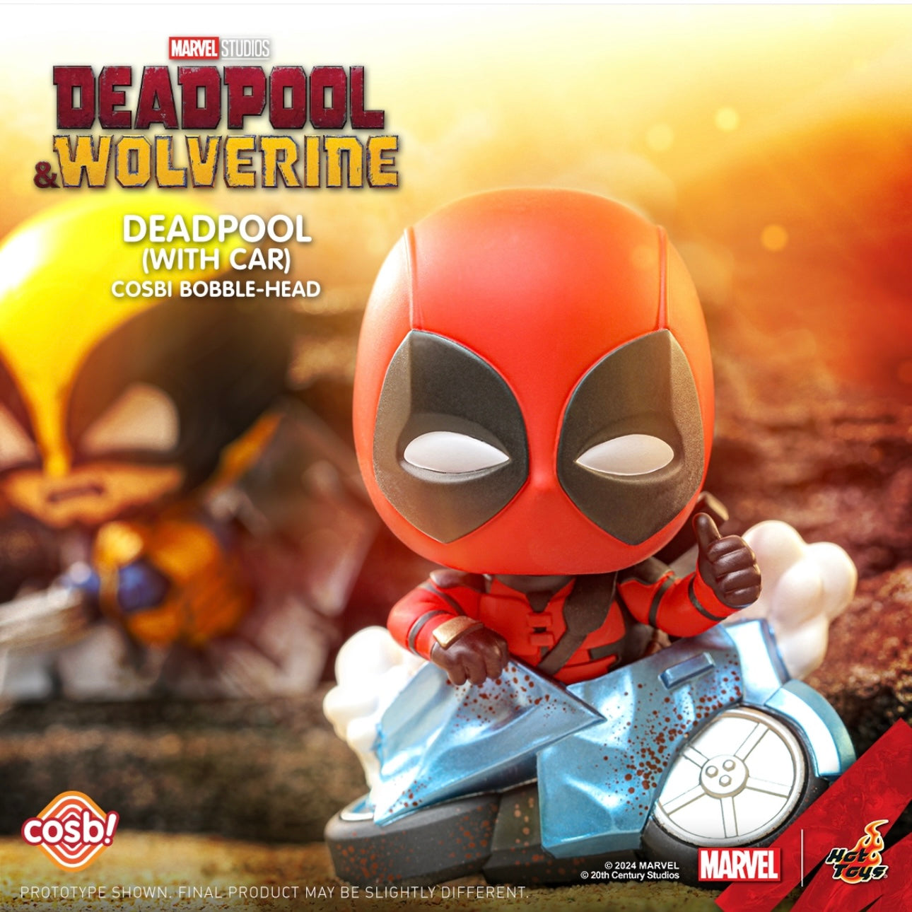 Hottoys Cosbi Deadpool & Wolverine Bobble Head Collection Blind Box