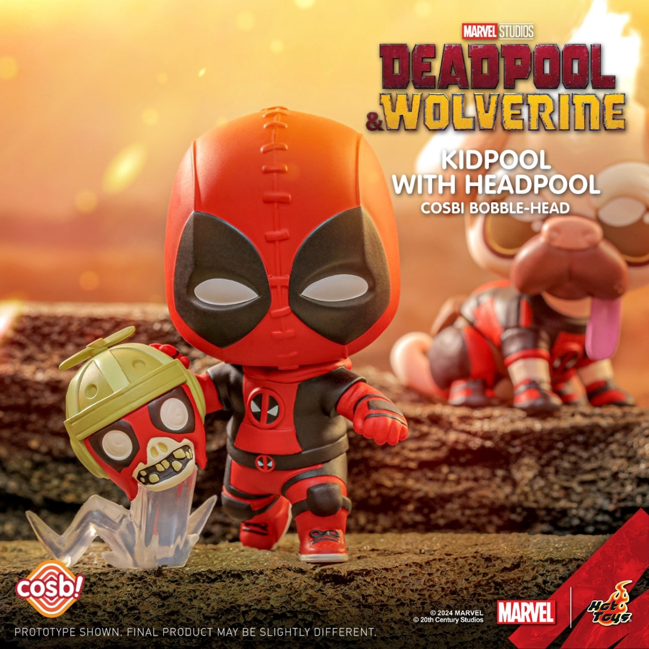 Hottoys Cosbi Deadpool & Wolverine Bobble Head Collection Blind Box